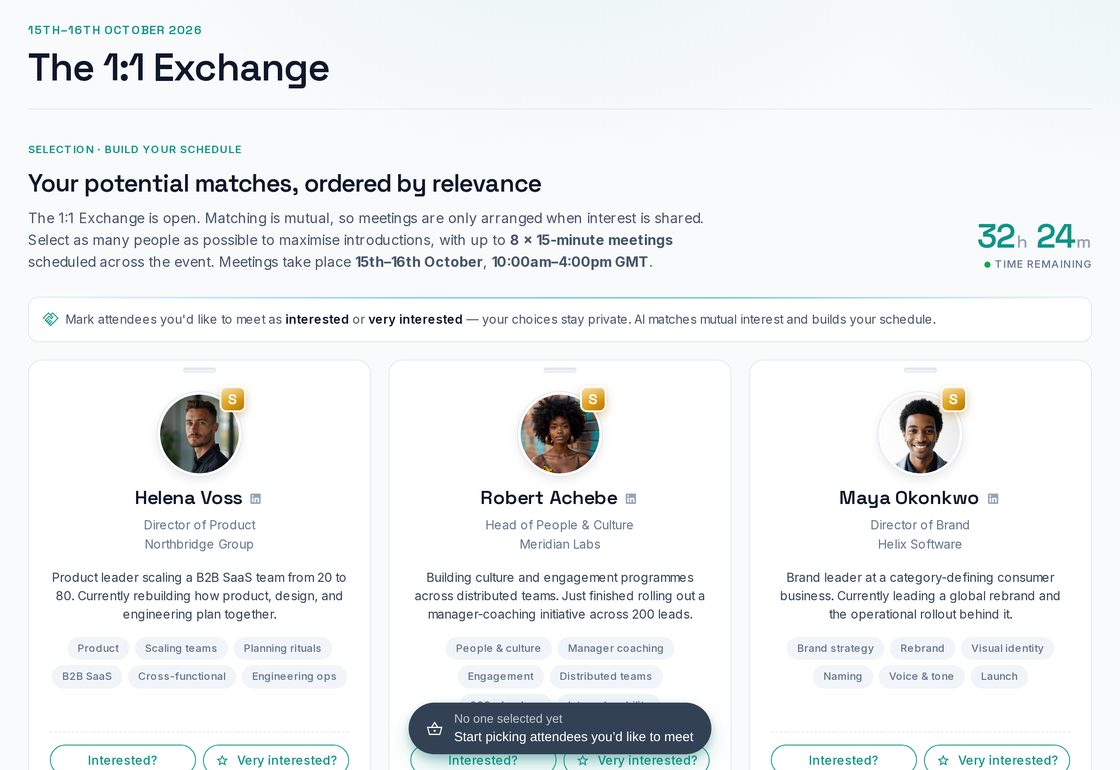 Buyers choosing sponsors in the Exchange